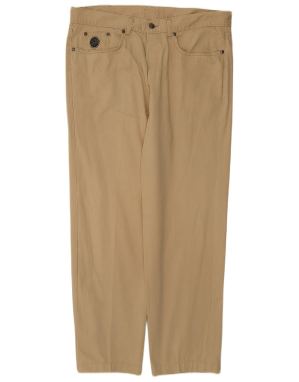 Pantaloni Casual Dritti Uomo Trussardi IT 54 2XL W40 L29 Cotone Kaki