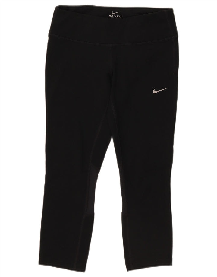 Leggings Nike Dri Fit Capri da donna UK 10 piccoli poliestere nero