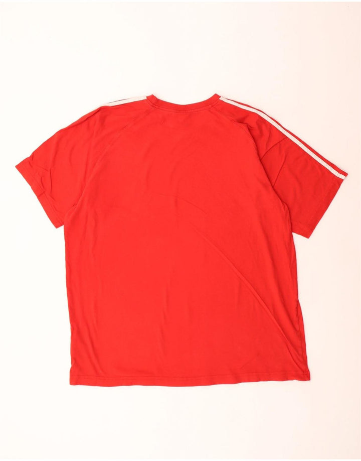 T-shirt da uomo Adidas Top 2XL rossa in cotone