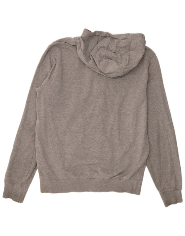 Crew Clothing Maglione con cappuccio e zip da uomo di grandi dimensioni in cotone grigio