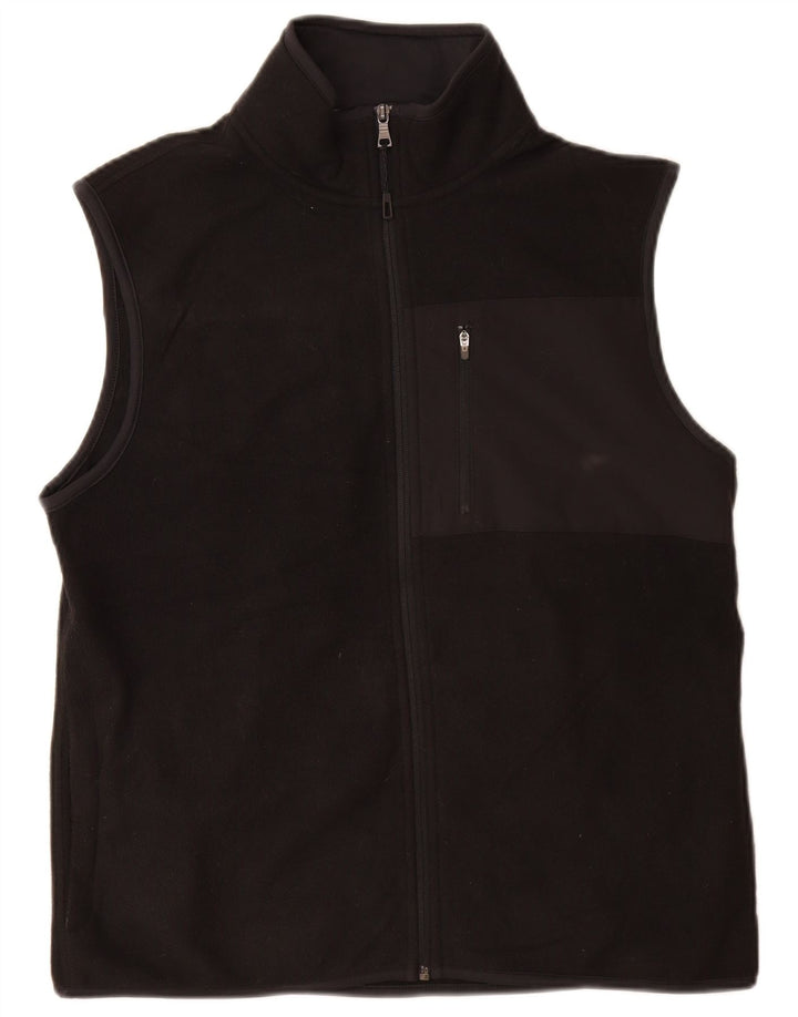 Gilet in pile da uomo Marks & Spencer UK 38 medio poliestere nero