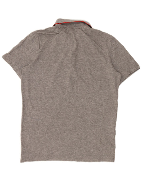 Polo da uomo JACK & JONES grande in cotone grigio