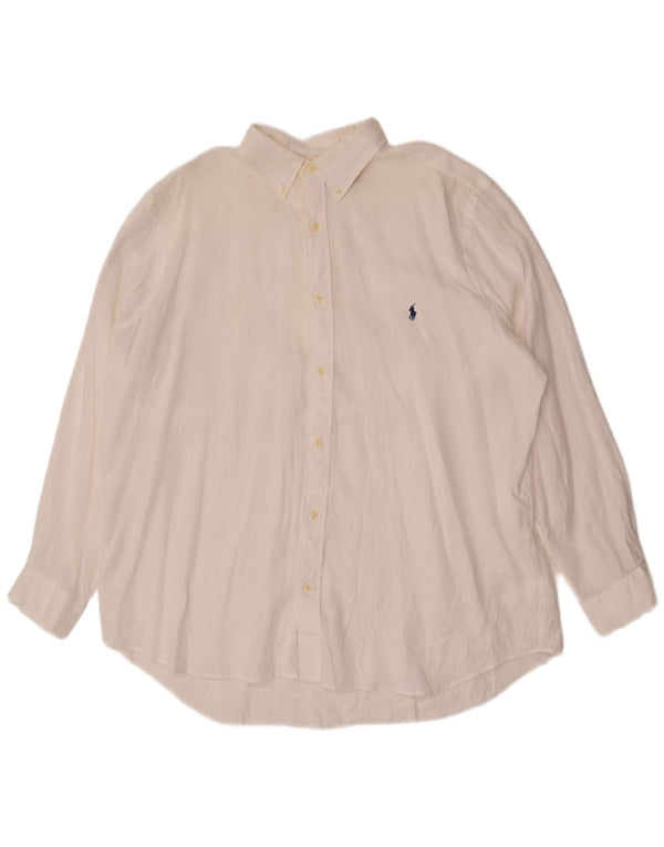 Polo Ralph Lauren Camicia ampia da uomo XL bianca