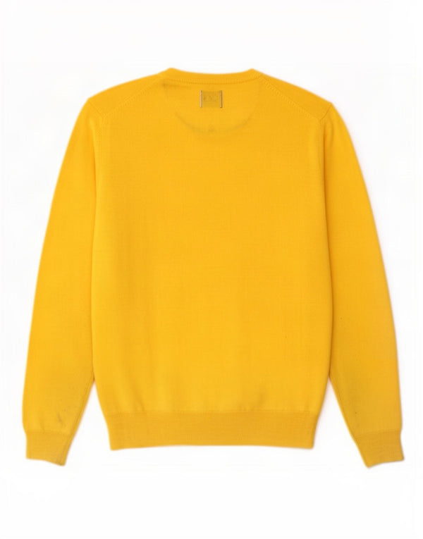 Maglione maglione girocollo da uomo Rifle, giallo medio, in acrilico