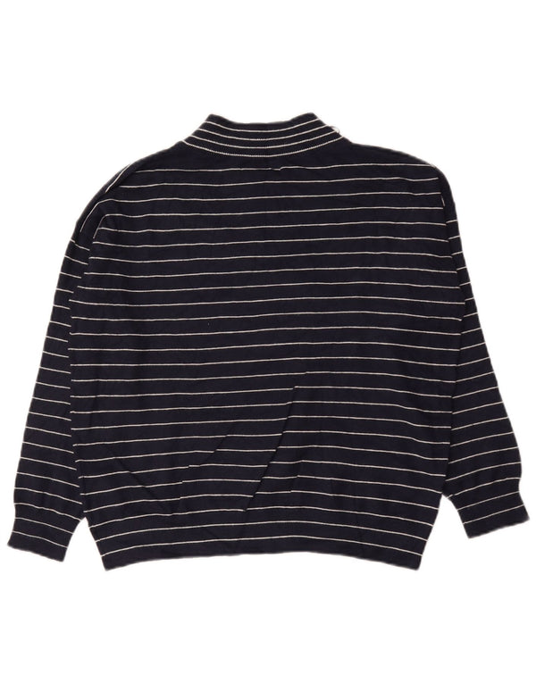 Maglione maglione con scollo a V da donna Marks & Spencer UK 10 piccolo blu navy