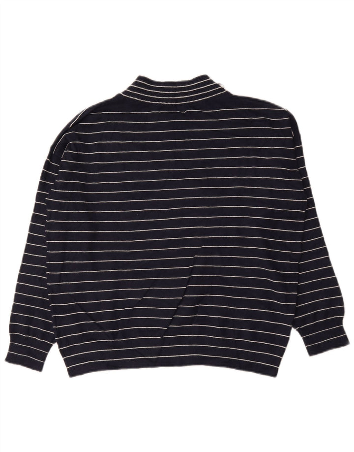 Maglione maglione con scollo a V da donna Marks & Spencer UK 10 piccolo blu navy