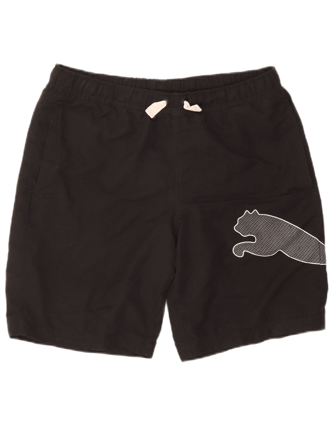 Pantaloncini sportivi grafici da uomo Puma medi neri