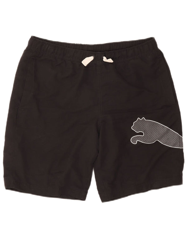 Puma Mens Graphic Sport Shorts Medium Black