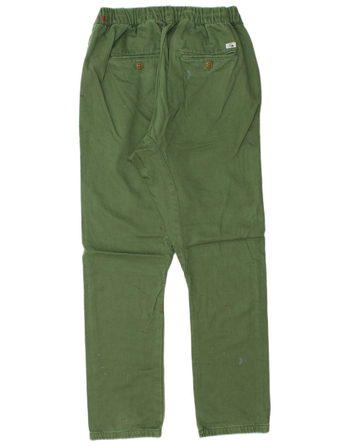 Pantaloni chino dritti da uomo Quiksilver medi W30 L30 poliestere verde