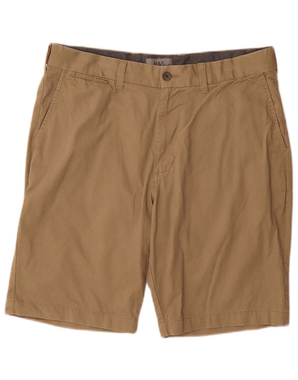 Marks & Spencer Mens Chino Shorts Large W34 Beige Cotton