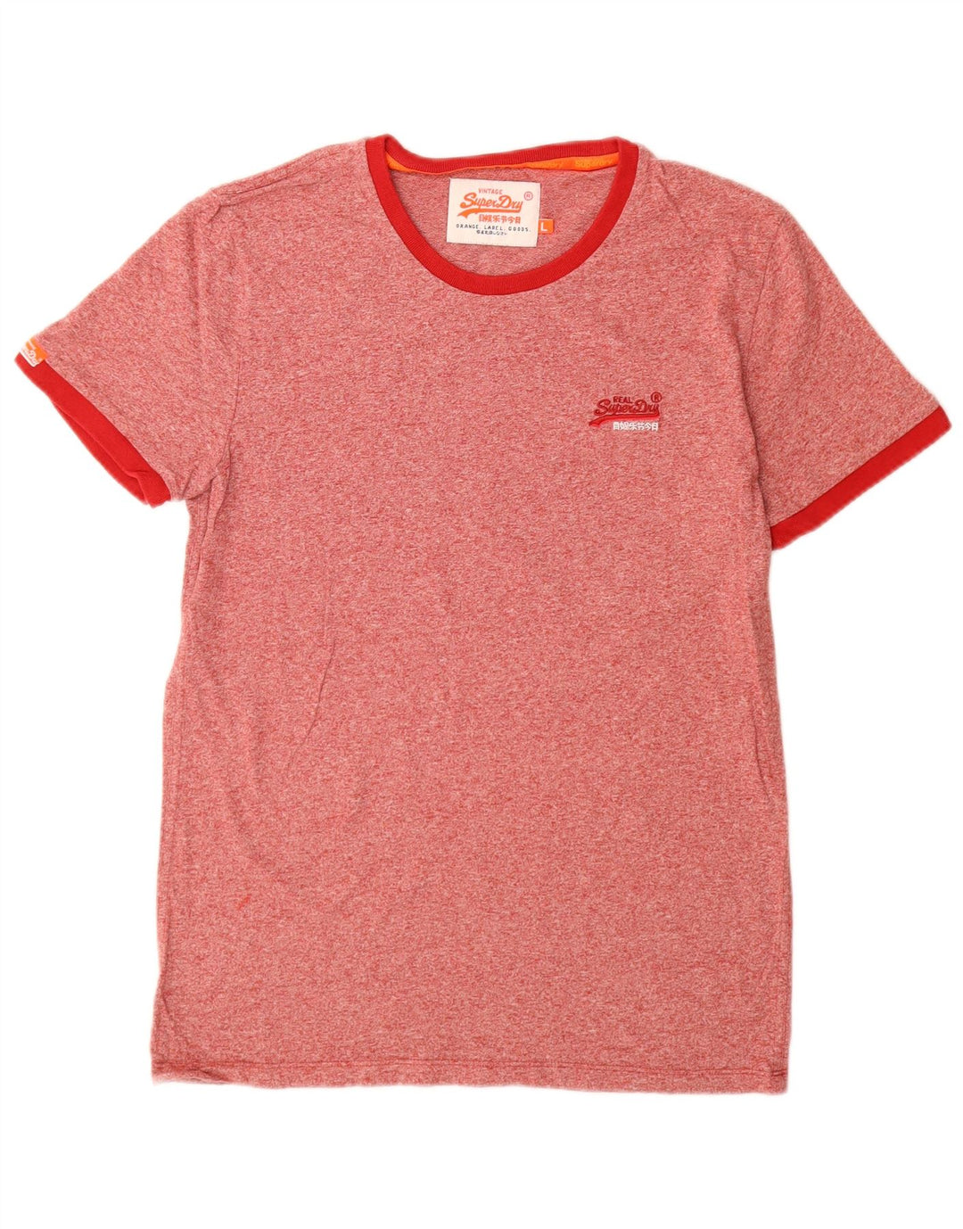 T-shirt grafica da uomo Superdry Top grande rosso chiazzato