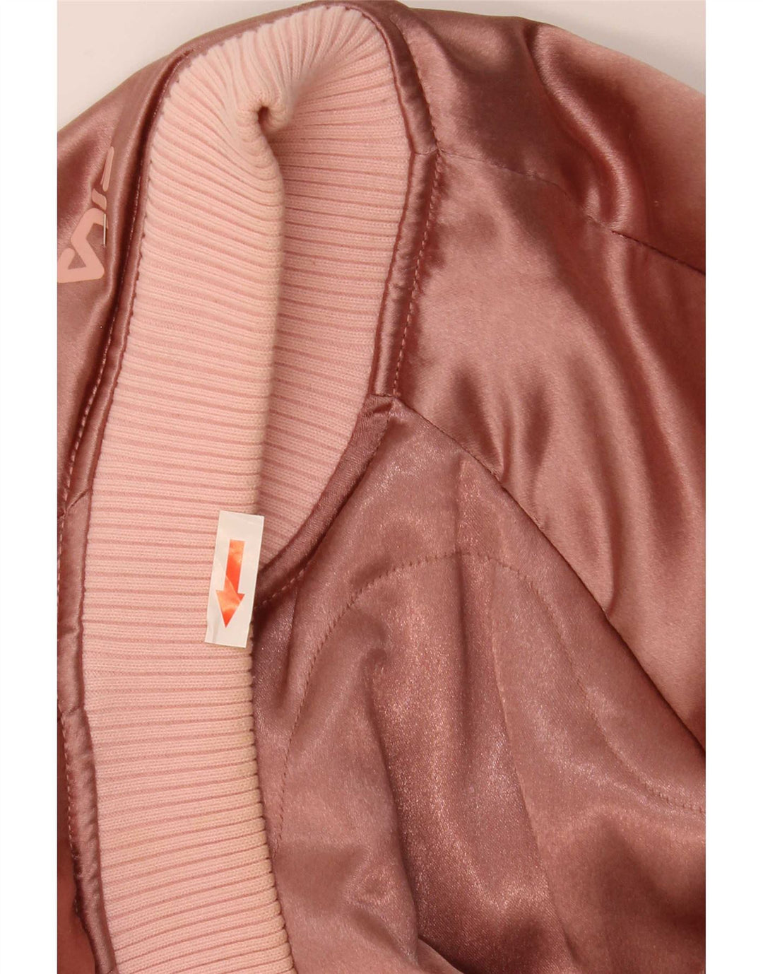 Giacca bomber oversize con grafica da donna Fila UK 10 Small Rosa Poliestere