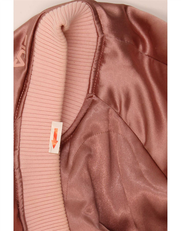 Giacca bomber oversize con grafica da donna Fila UK 10 Small Rosa Poliestere