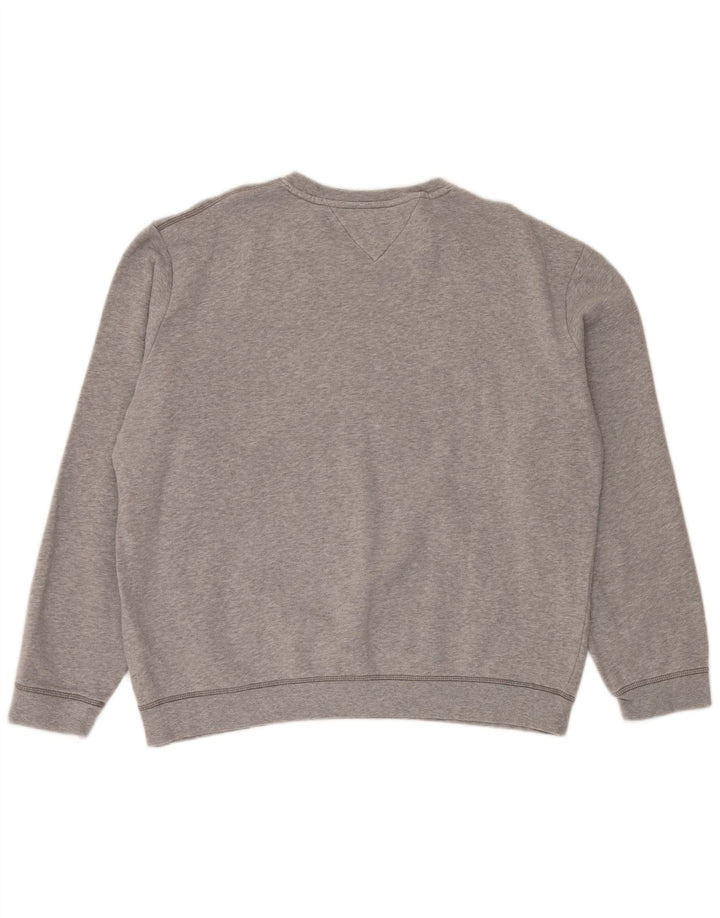 Felpa grafica da uomo Tommy Hilfiger Maglione 2XL Cotone color block grigio