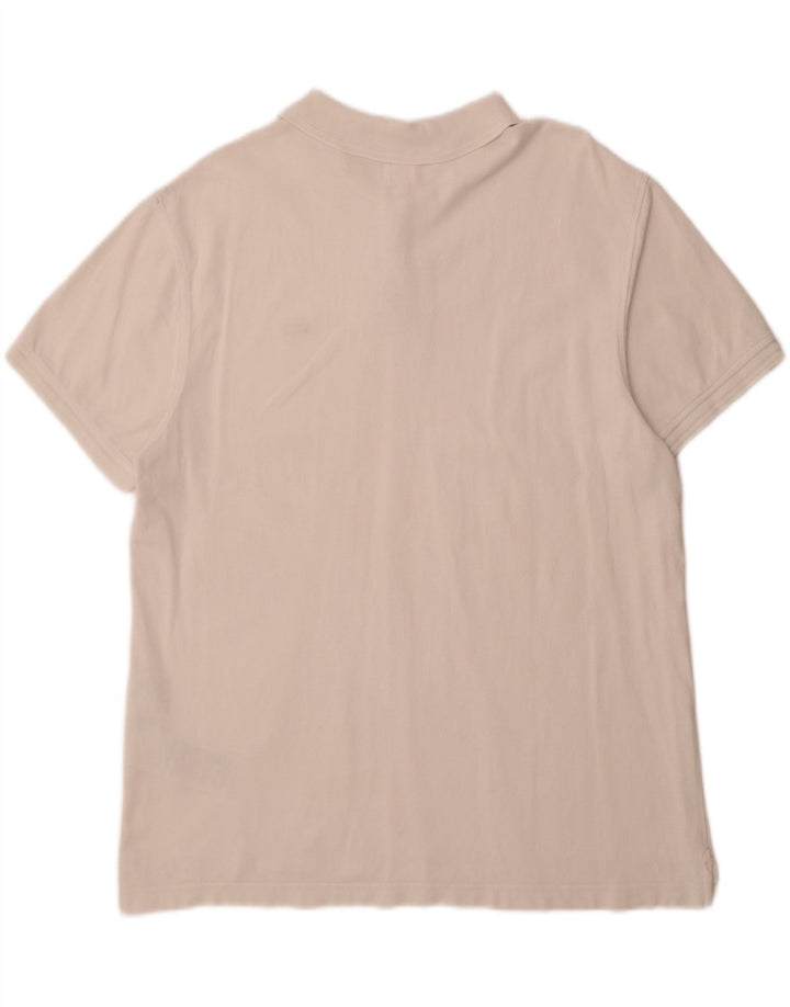LEVI'S Mens Big & Tall Polo Shirt XL Off White Cotton Vintage Levi's and Second-Hand Levi's from Messina Hembry 