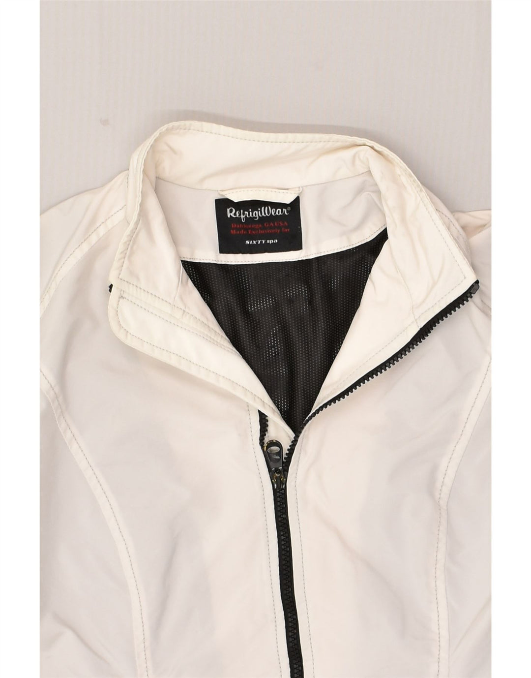 REFRIGIWEAR Womens Bomber Jacket IT 46 Large White Polyamide | Vintage Refrigiwear | Thrift | Second-Hand Refrigiwear | Used Clothing | Messina Hembry 