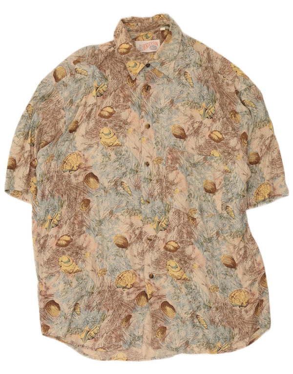 Camicia grafica vintage da uomo a maniche corte Farfalla media multicolore
