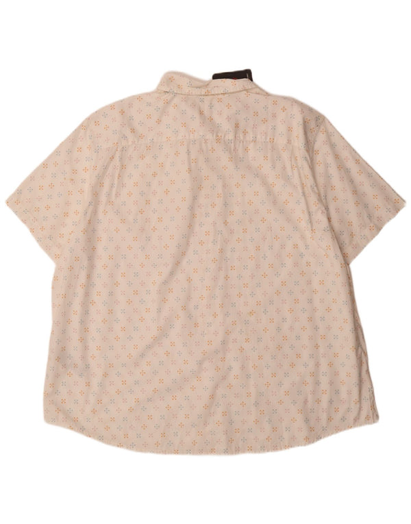 Camicia Levi's da uomo a maniche corte vestibilità standard 3XL cotone geometrico bianco