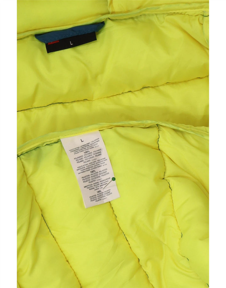 Giacca imbottita con cappuccio da uomo Lotto UK 40 grande poliestere blu