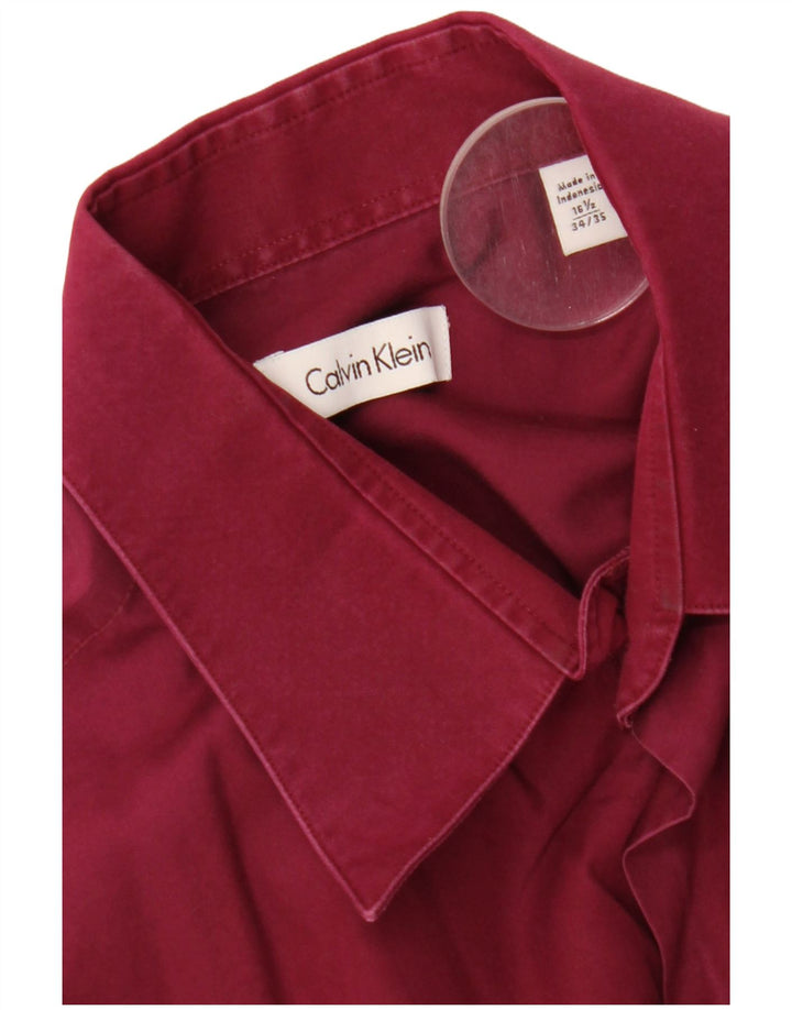 Camicia da uomo Calvin Klein taglia 16 1/2 grande bordeaux