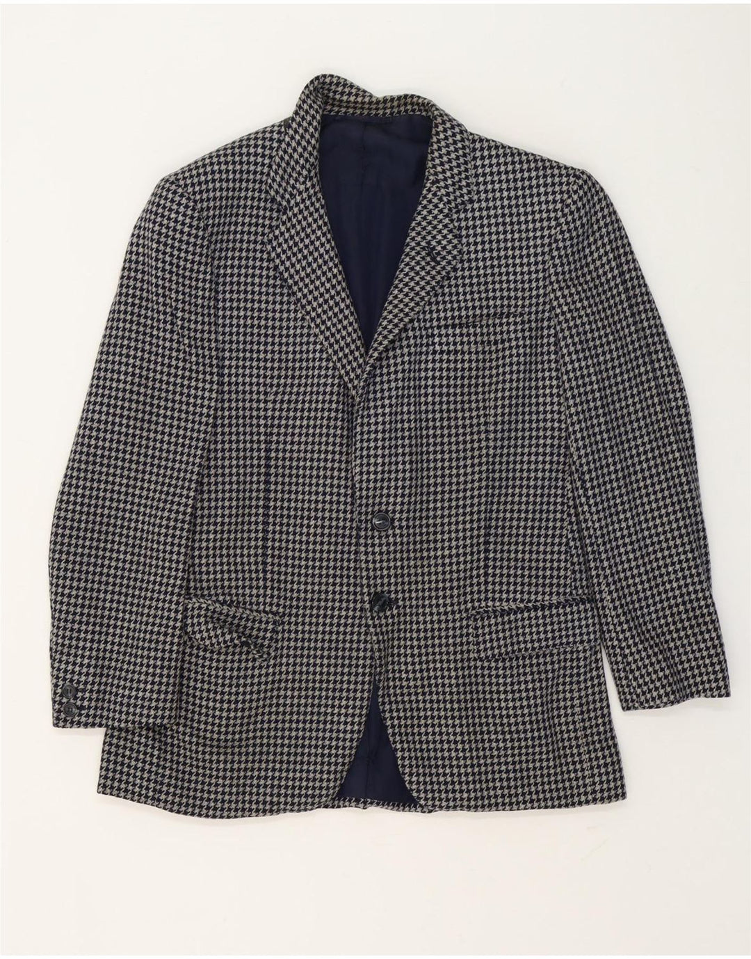 Giacca blazer da uomo a 2 bottoni W.Bill London IT 48 pied de poule grigio medio