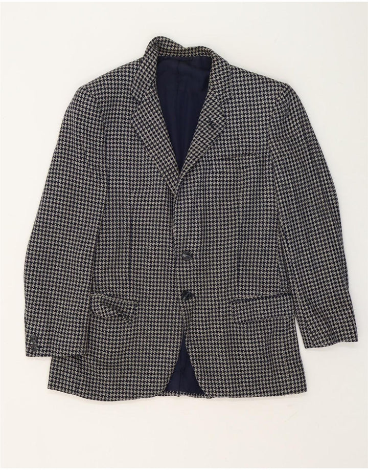 Giacca blazer da uomo a 2 bottoni W.Bill London IT 48 pied de poule grigio medio