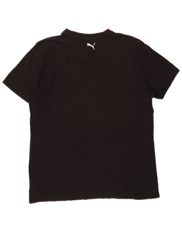 T-shirt grafica da uomo Puma Top XL in cotone nero