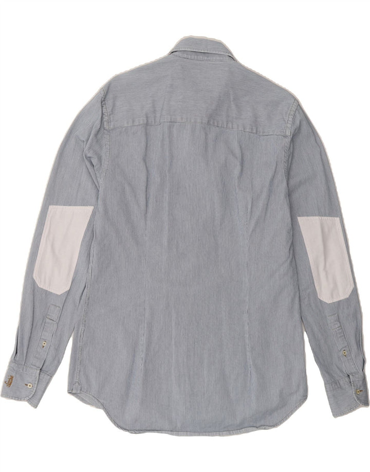 JECKERSON Mens Shirt Large Blue Pinstripe Cotton Vintage Jeckerson and Second-Hand Jeckerson from Messina Hembry 