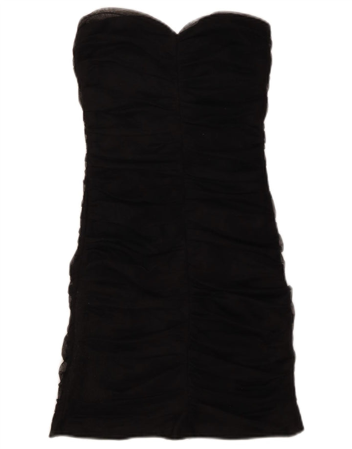 Abito aderente senza spalline da donna ZARA UK 8 piccolo nero