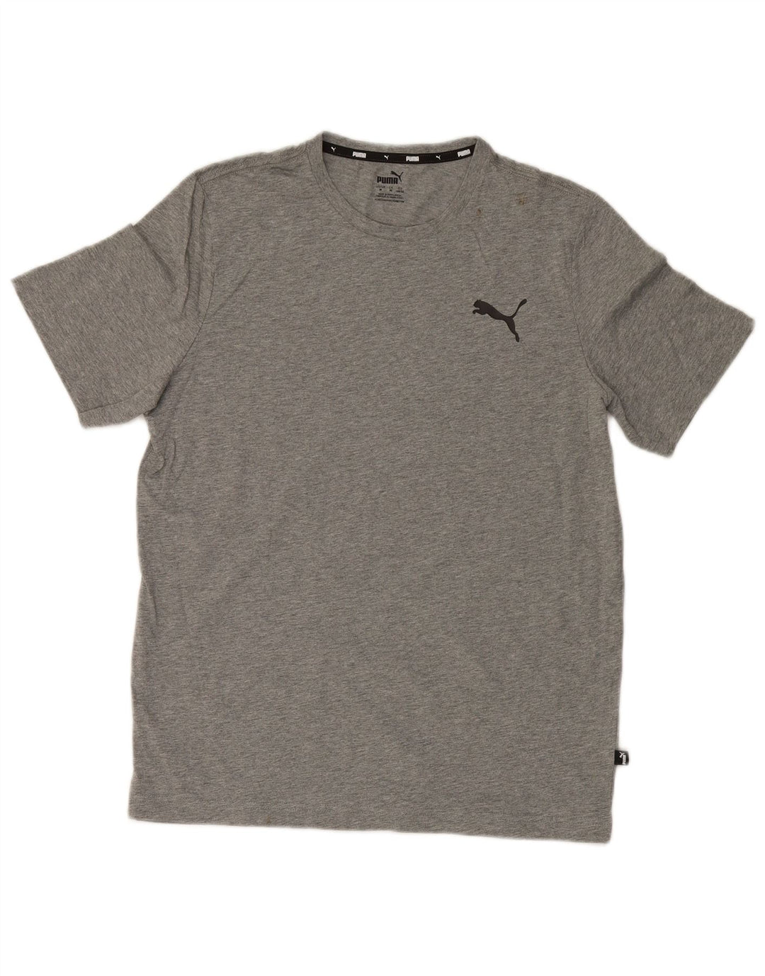 T-shirt da uomo Puma Top in cotone grigio medio