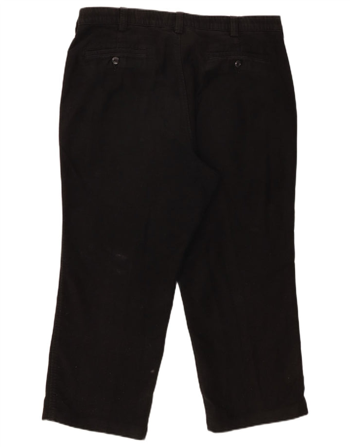 Pantaloni Marks & Spencer da uomo blu Harbour Capri W36 L23 cotone nero