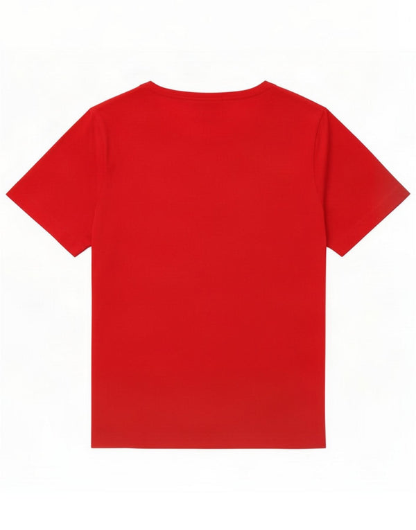 Top Benetton da donna manica lunga UK 10 piccolo rosso cotone