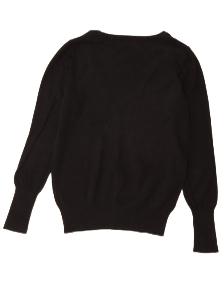 Maglione cardigan da donna Zara UK 12 cotone nero medio