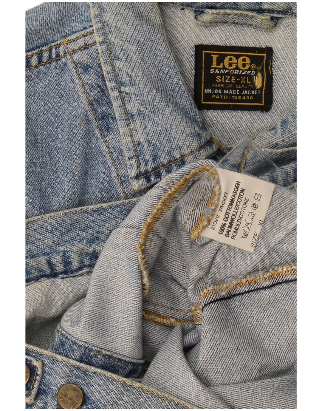 Giacca in denim da uomo Lee UK 42 XL cotone blu