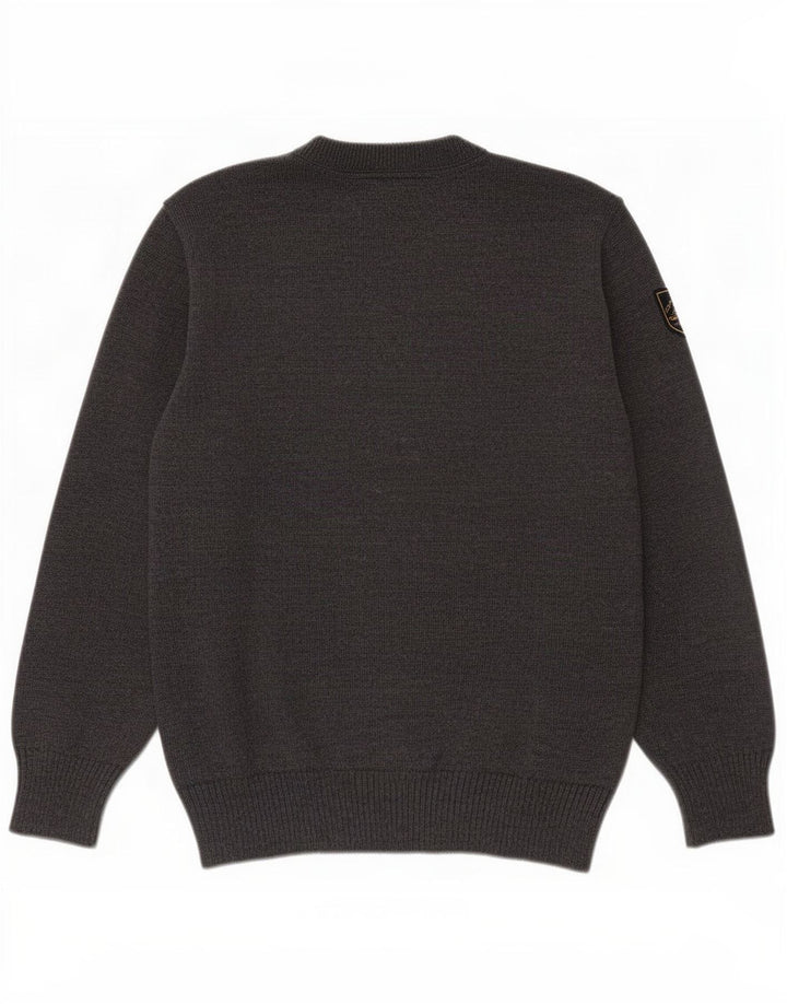 Maglione da uomo Amerigo Vespucci con collo a bottoni in lana grigio medio