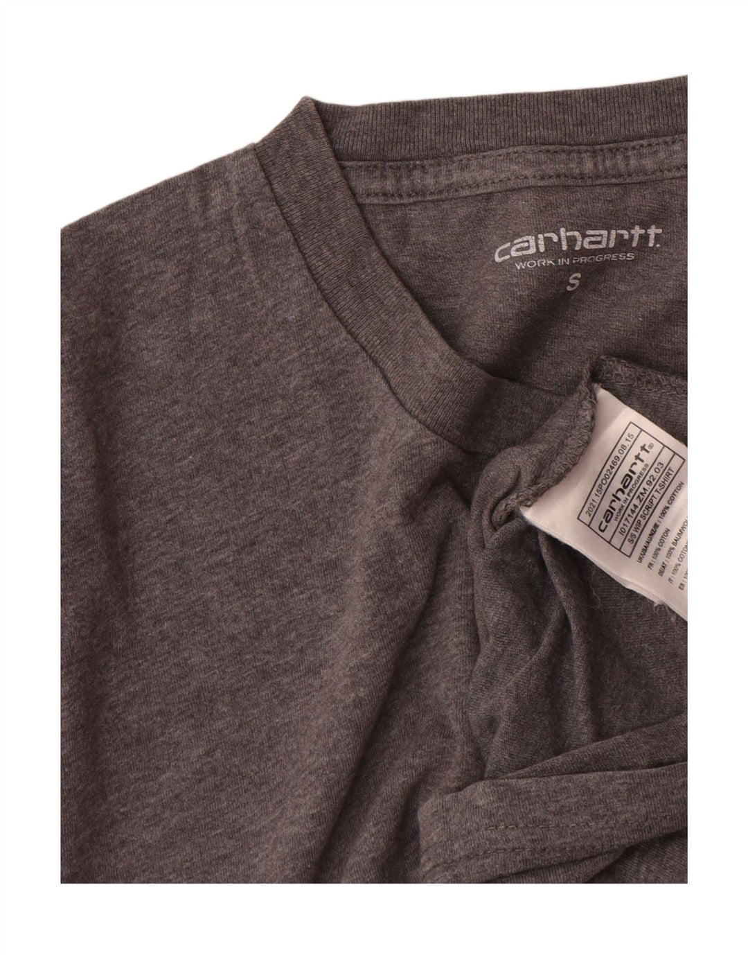 T-shirt grafica da uomo Carhartt Top piccola in cotone grigio