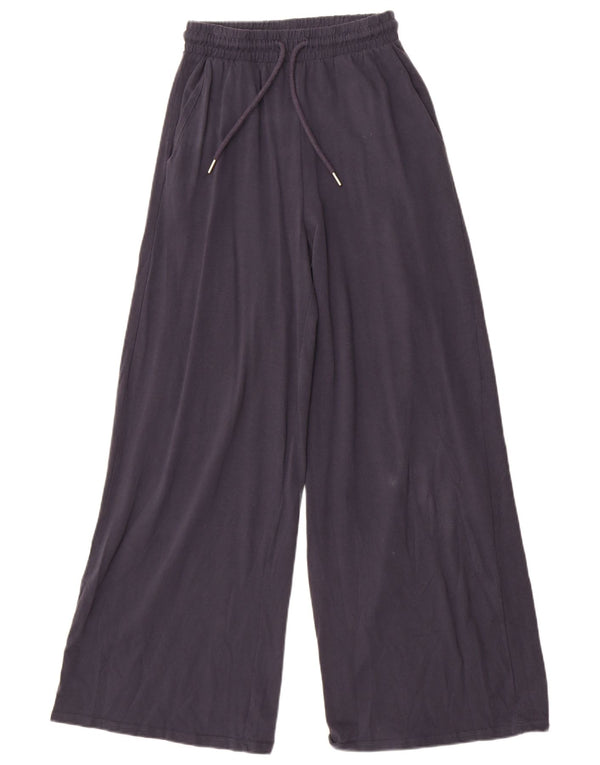 Pantaloni da tuta da donna Zara a gamba larga UK 10 piccoli in cotone blu navy