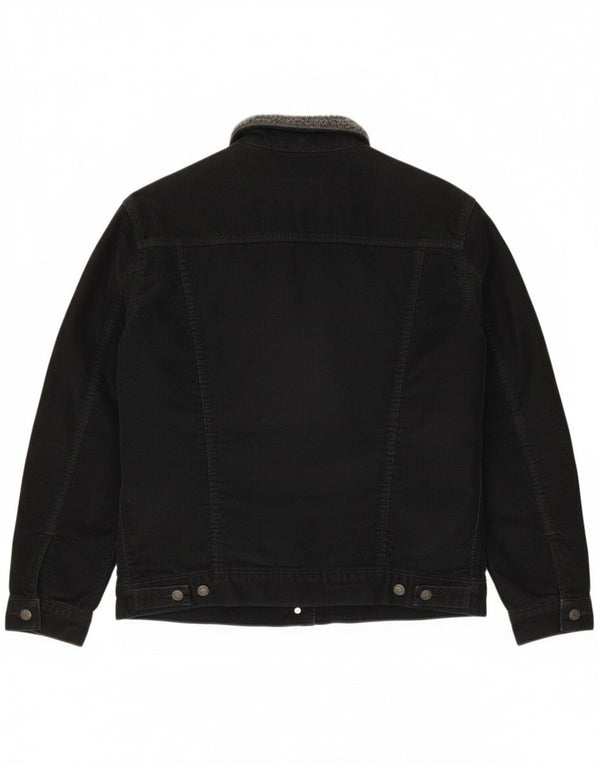 Levi's Giacca da uomo in velluto a coste Sherpa UK 40 grande cotone nero