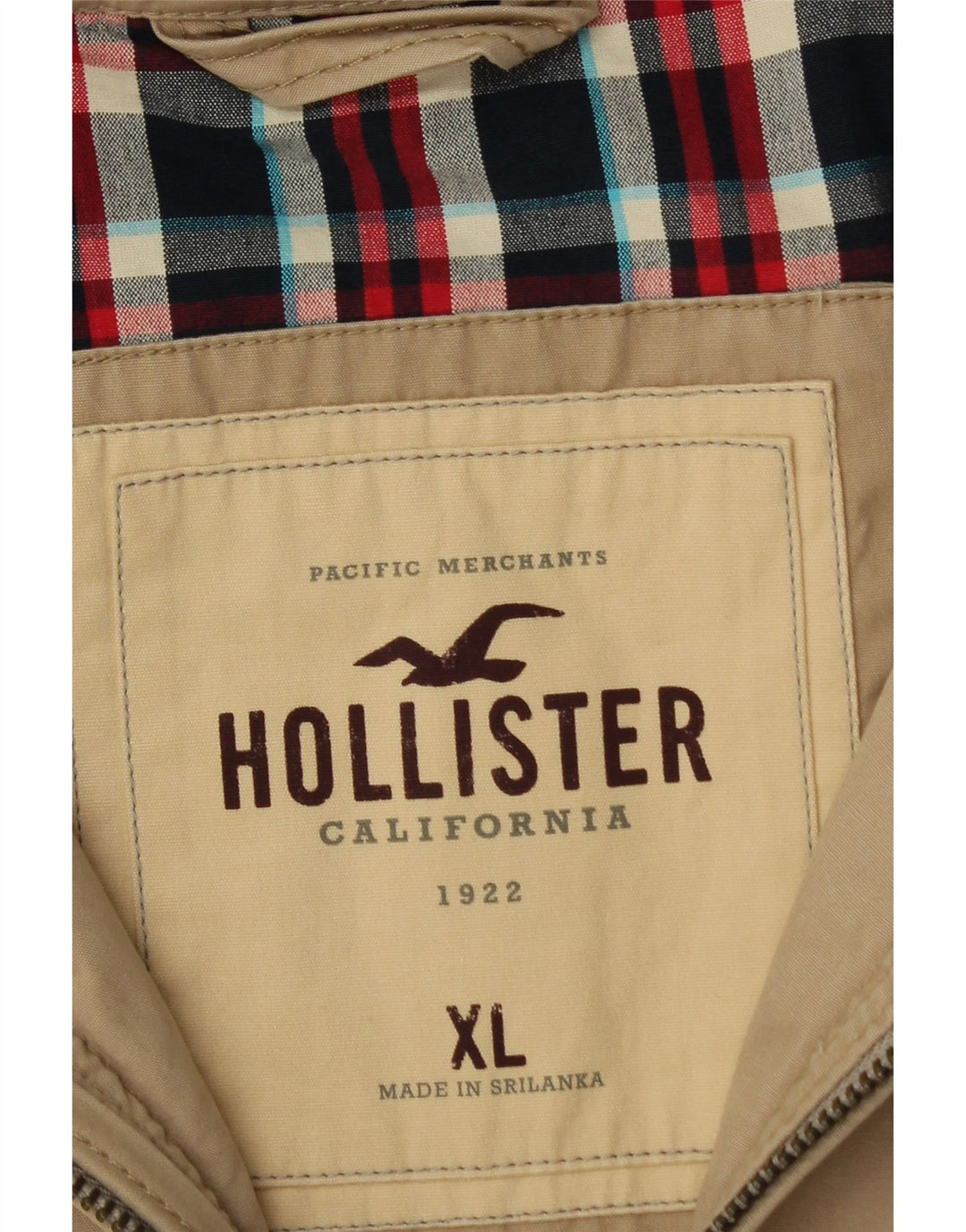 Giubbotto bomber da uomo HOLLISTER UK 42 XL Cotone beige