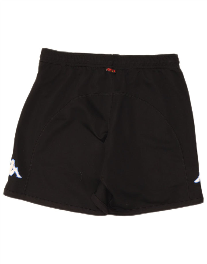 Pantaloncini sportivi grafici da uomo Kappa medio nero in poliestere