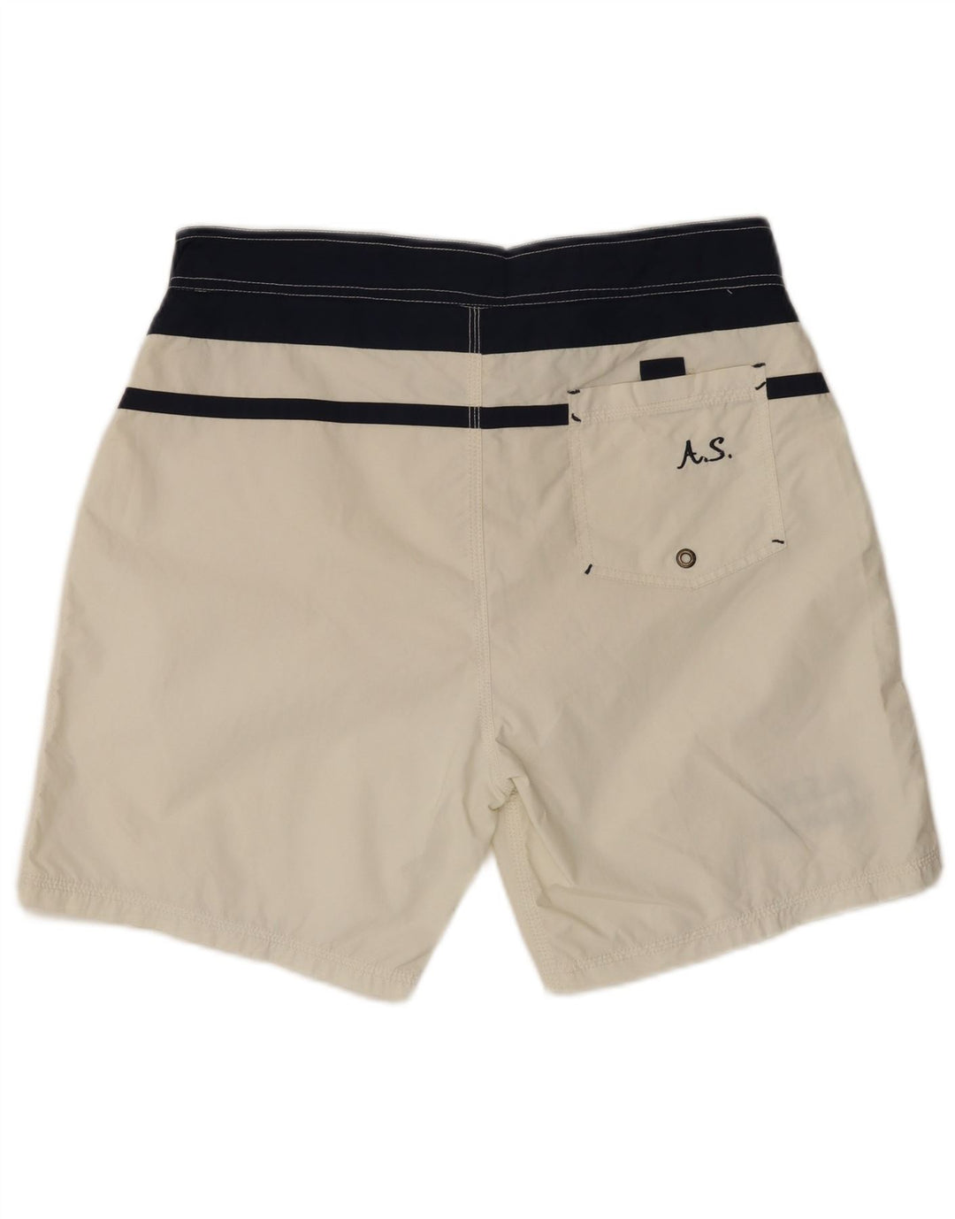 Pantaloncini da bagno da uomo VINTAGE XL White Colourblock