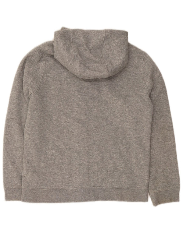Felpa con cappuccio e zip Nike per ragazzi, 10-11 anni, cotone screziato grigio medio