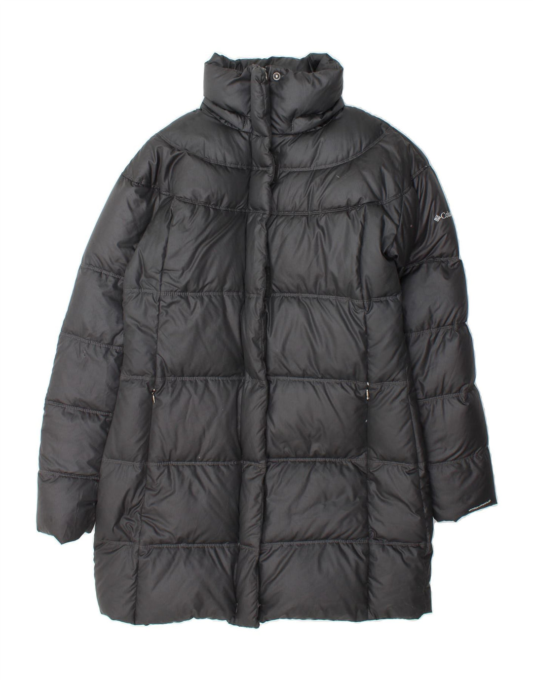 COLUMBIA Womens Padded Coat UK 16 Large Grey Polyester Vintage Columbia and Second-Hand Columbia from Messina Hembry 