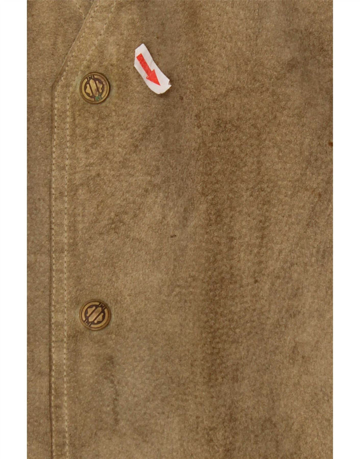 Gilet da uomo in pelle scamosciata Pionier medio kaki
