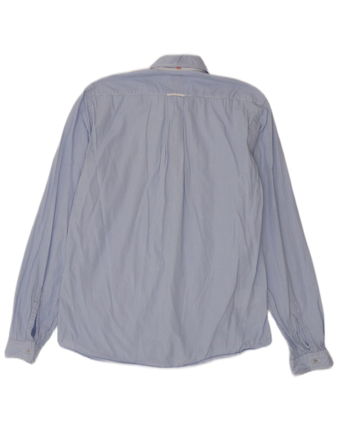 Camicia da uomo Hugo Boss in cotone gessato blu medio