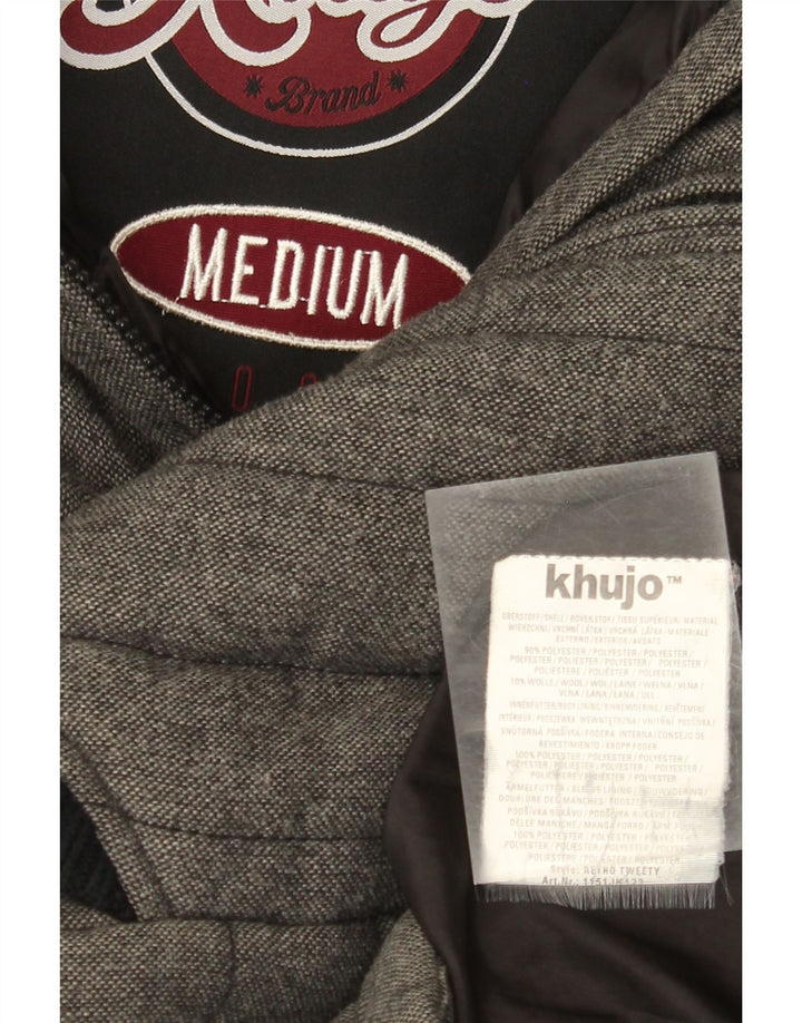 Giacca imbottita con cappuccio da donna KHUJO UK 14 Poliestere color block grigio medio