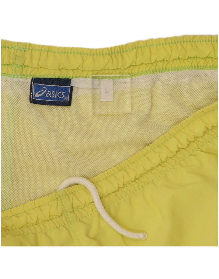 ASICS Mens Graphic Swimming Shorts Large Yellow Colourblock