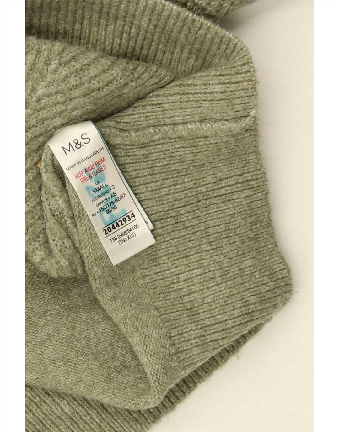 Maglione maglione con scollo a barca da donna Marks & Spencer UK 10 piccolo kaki
