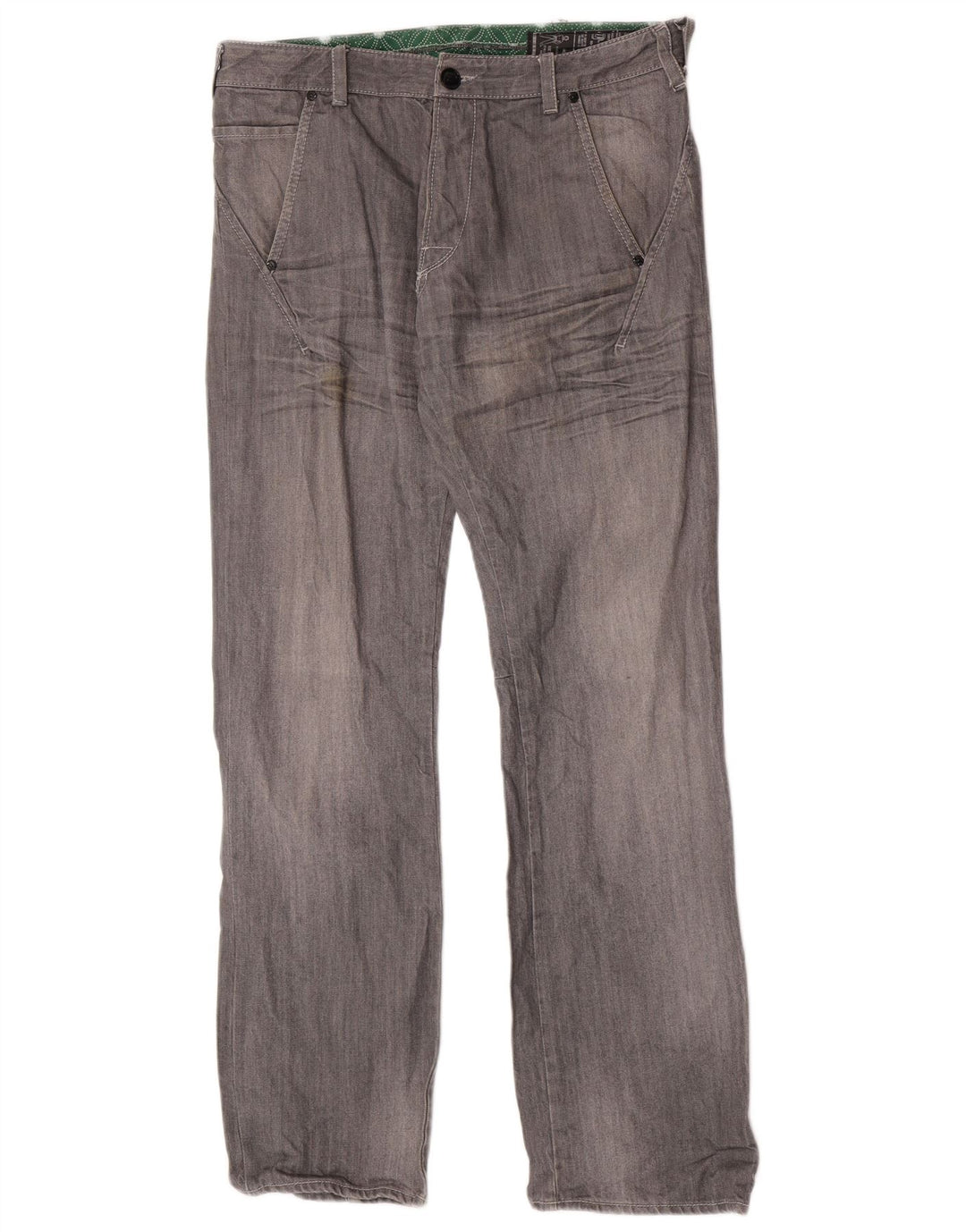 Jeans dritti da uomo Rifle W34 L33 in cotone grigio