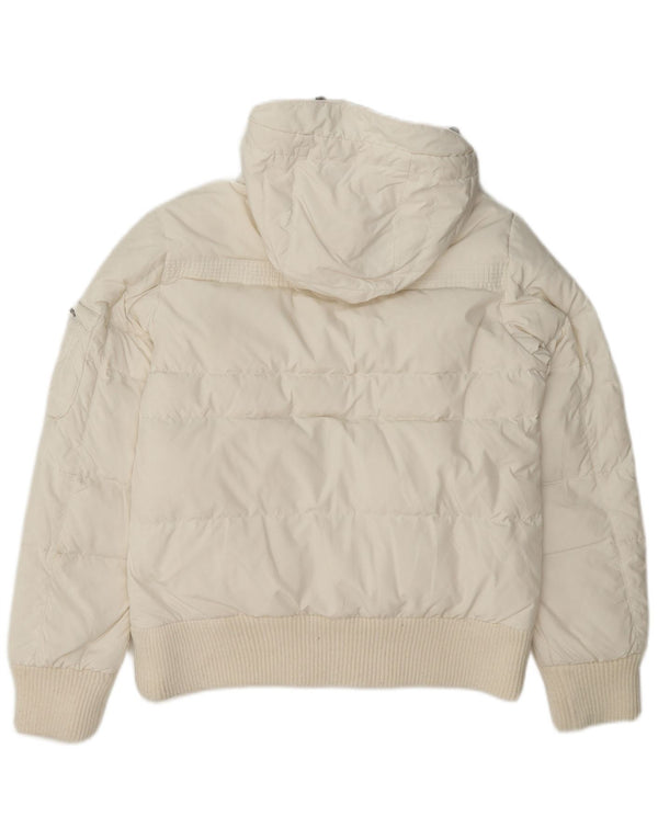 Giacca imbottita bomber con cappuccio da donna Diadora UK 10 Small Poliestere bianco